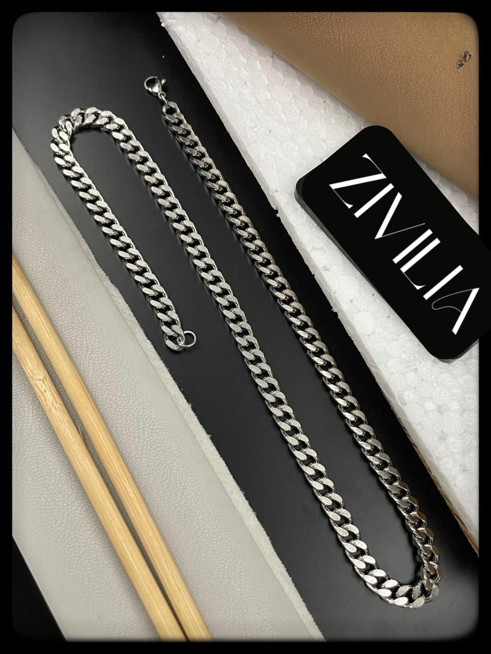 18 Inch Jewelry Cuban Chain Cuban Silver Chain (18 Inch) Stylish