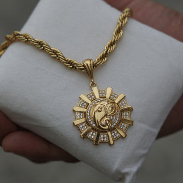 Son Of Ganesh Gold Chain Pendant