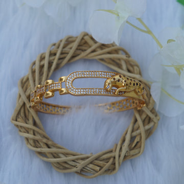 Lion Gold Kada Bracelet