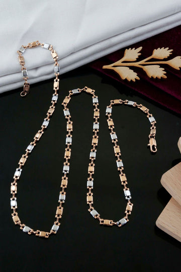 Titan Fusion Rose Gold-Silver Designer Chain – Premium Edition