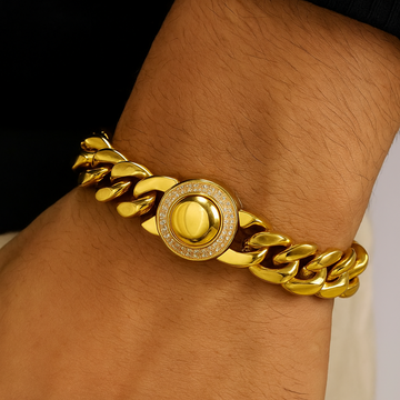 Men’s Premium Cuban Bracelet – Round Lock