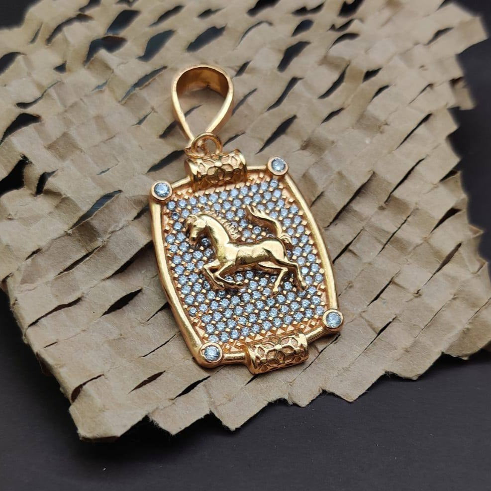 Horse Men's Gold Pendant