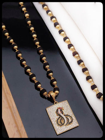 Snap Rudraksh Chain Pendant