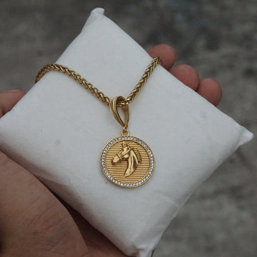 Horse Gold Chain Pendant