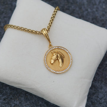 Horse Gold Chain Pendant