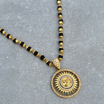 Sun Round Rudraksh Chain Pendant