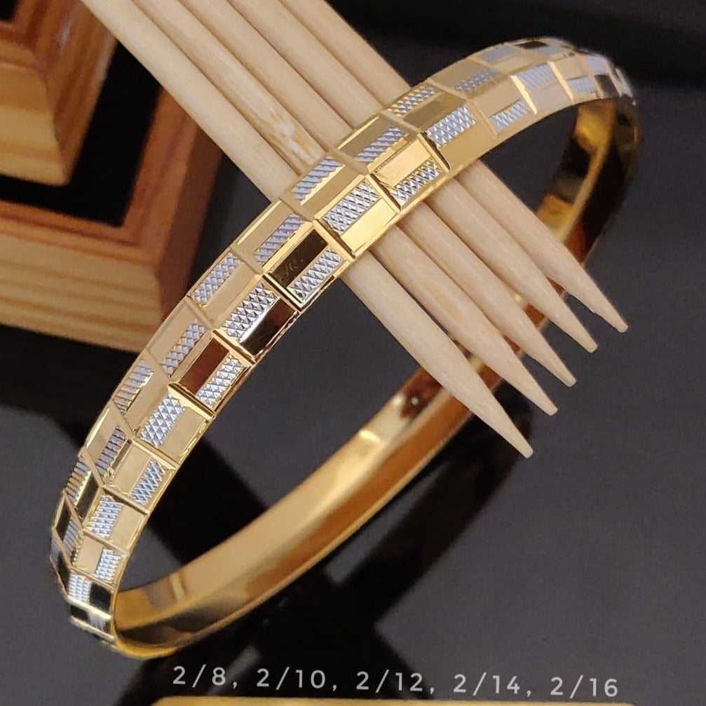 Punjabi Kada 2 Gold Luxuries Kada Bracelet