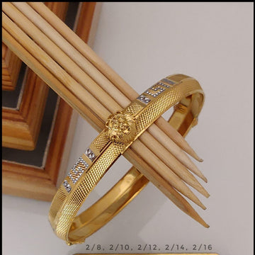 Punjabi Lion Kada Gold Luxuries Kada Bracelet
