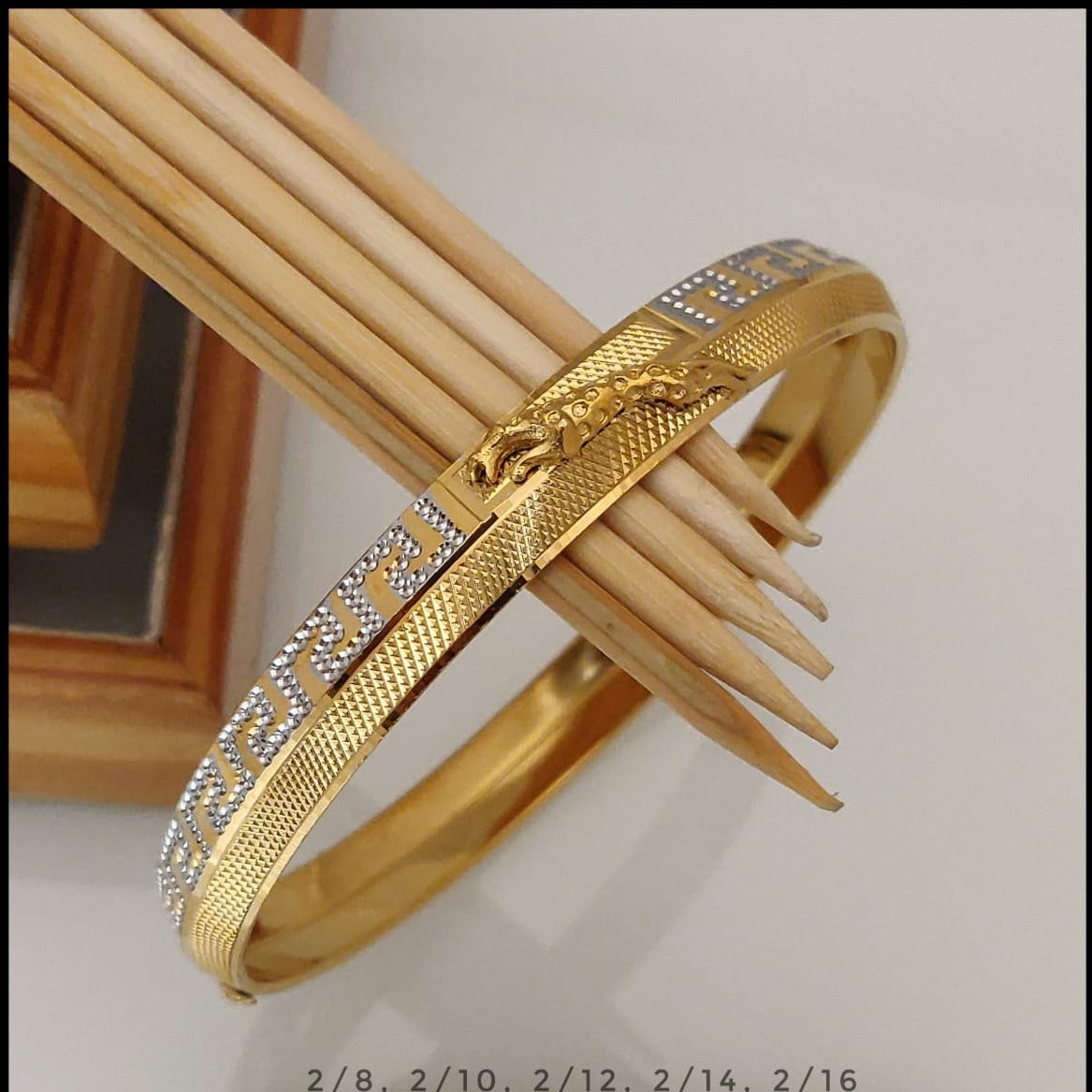 Punjabi Tiger Kada 1 Gold Luxuries Kada Bracelet